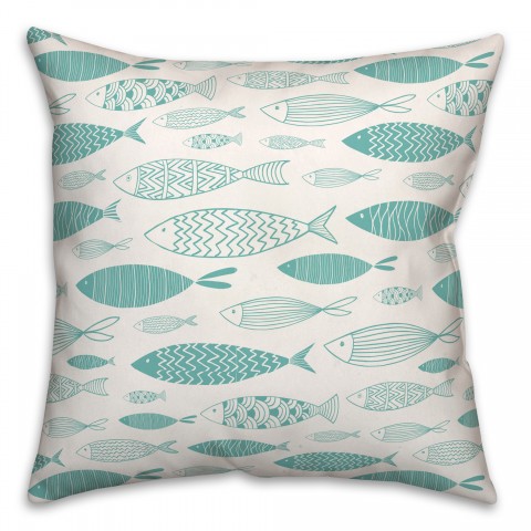 Watercolor Fish Pillow