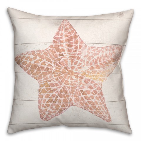 Starfish Watercolor Pillow