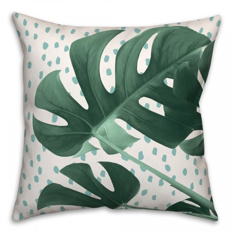 Monstera Dots Pillow