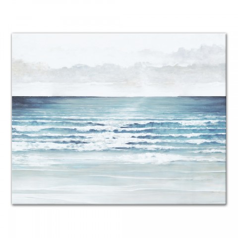Desat Waves Painted 20x16 Canvas Wall Art
