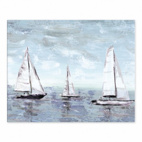 Boats On The Horizon Light 10x8 Tabletop Canvas