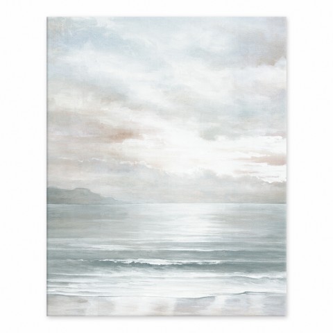 Gray Sky Morning Coast 8x10 Tabletop Canvas