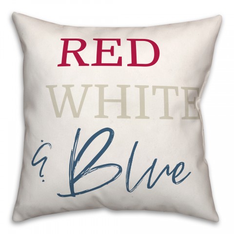 Red White And Blue 18x18 Spun Poly Pillow