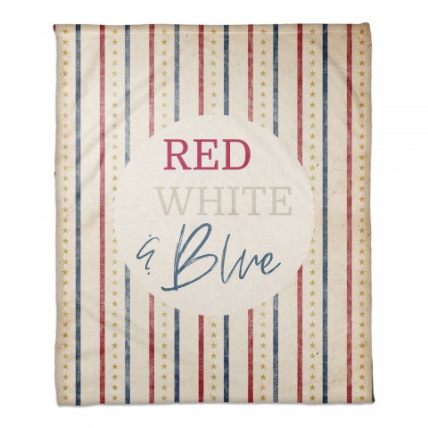 Red White And Blue 50x60 Coral Fleece Blanket