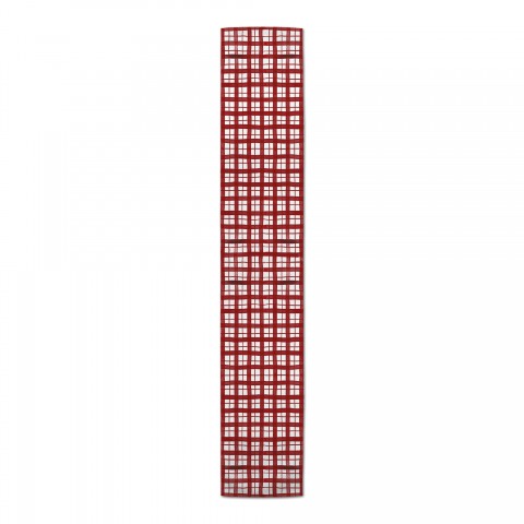 Red And White Plaid Poly Twill Runner