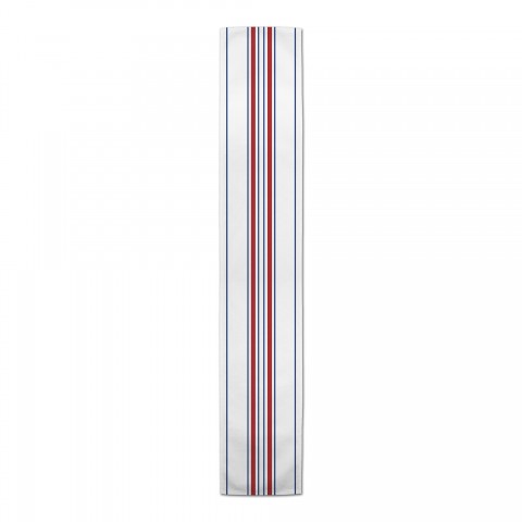 Red White And Blue Stripes Poly Twill Runner