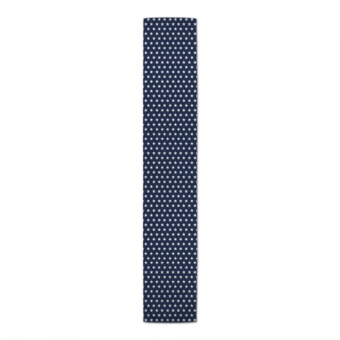 White Stars On Blue Poly Twill Runner
