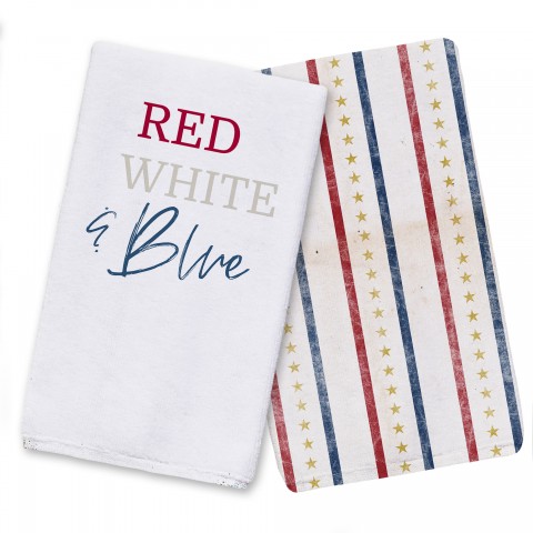 Red White And Blue Tea Towel Set