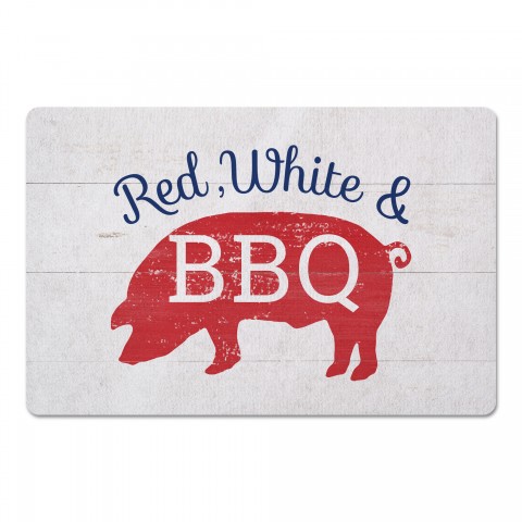 Red White And BBQ 27x18 Floor Mat