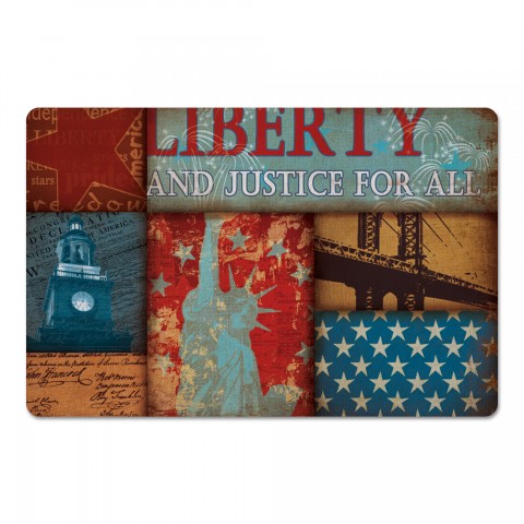 Vintage Liberty And Justice For All 27x18 Floor Mat