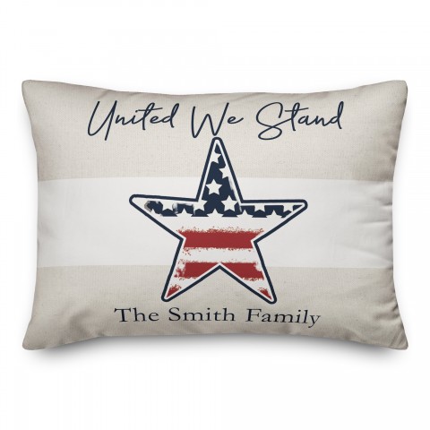 United We Stand Personalized 14x20 Spun Poly Pillow