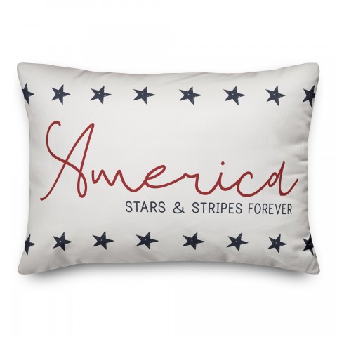 America Stars And Stripes Forever 14x20 Spun Poly Pillow