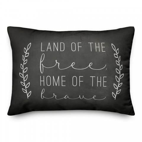 Land Of The Free Home Of The Brave 14x20 Spun Poly Pillow