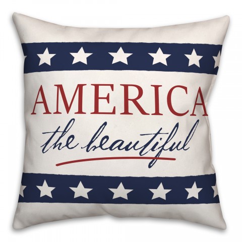 America The Beautiful 18x18 Spun Poly Pillow