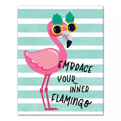 Embrace Your Inner Flamingo 11x14 Canvas Wall Art