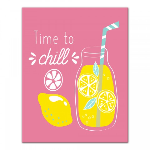 Time To Chill Lemonade 11x14 Canvas Wall Art