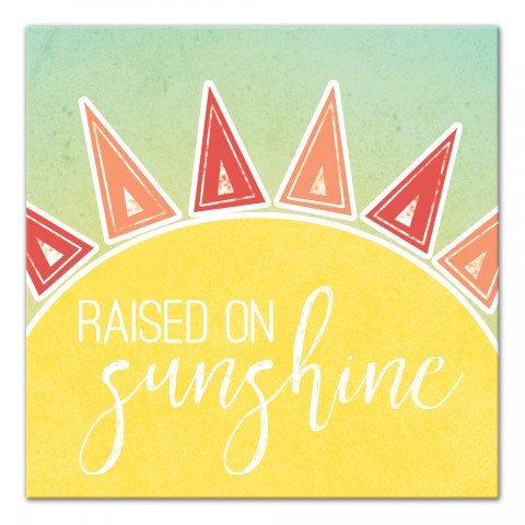 Raised on Sunshine 12x12 Canvas Wall Art