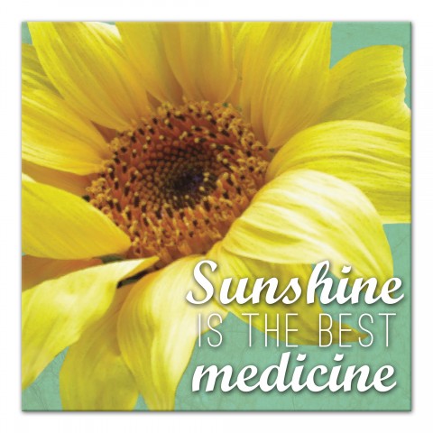 Sunshine Is The Best Medicine 16x16 Canvas Wall Art