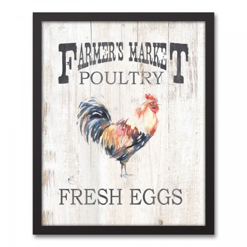 Farmers Market Poultry 16x20 Black Framed Canvas