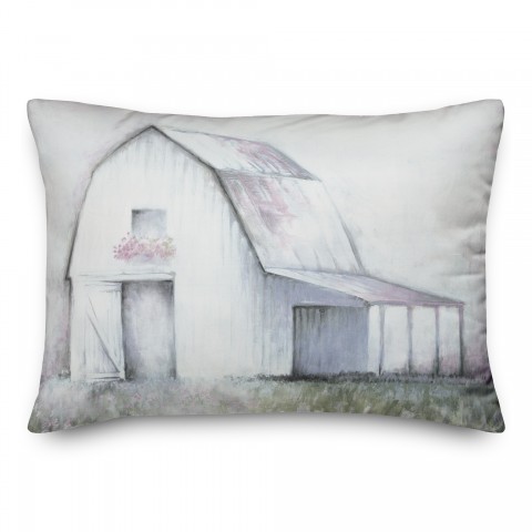 Pastel Barn Painting 14x20 Spun Poly Pillow