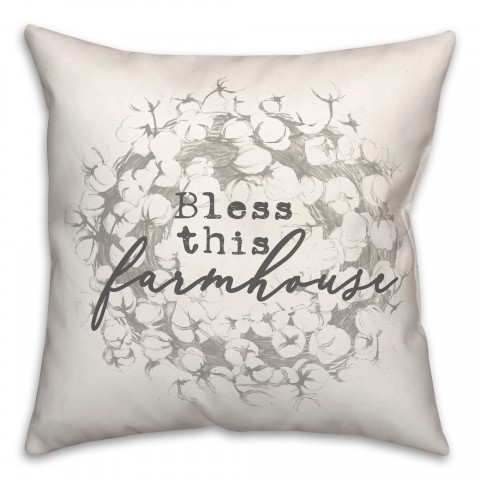 Bless this Farmhouse 18x18 Spun Poly Pillow