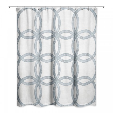 Blues Ring Quilt Pattern 71x74 Shower Curtain