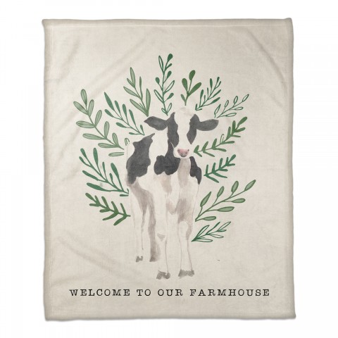 Welcome to our Farmhouse 50x60 Coral Fleece Blanket