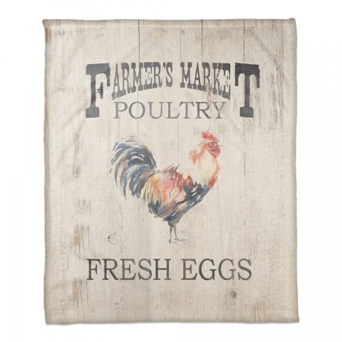 Farmers Market Poultry 50x60 Coral Fleece Blanket