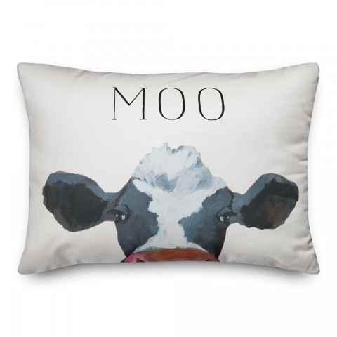 Moo Judgy Cow 14x20 Spun Poly Pillow