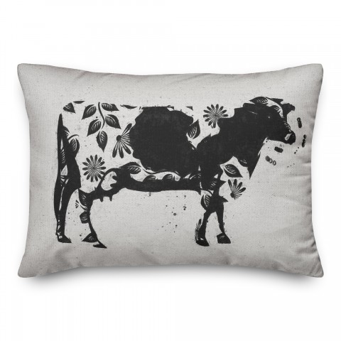 Transitional Cow 14x20 Spun Poly Pillow