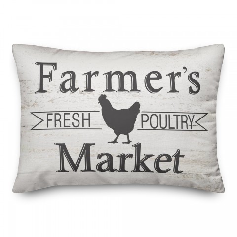 Farmers Market 14x20 Spun Poly Pillow