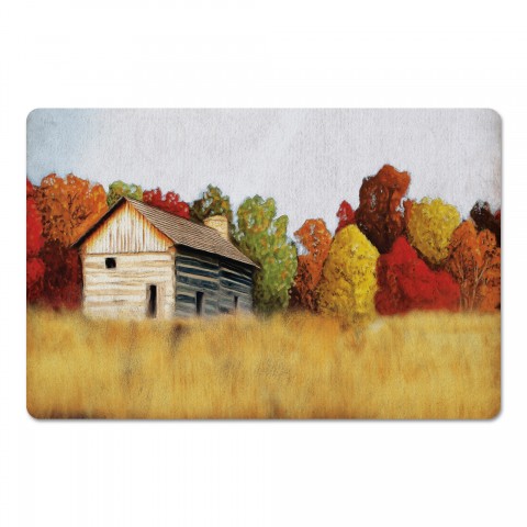 Colorful Cabin In The Woods 27x18 Floor Mat