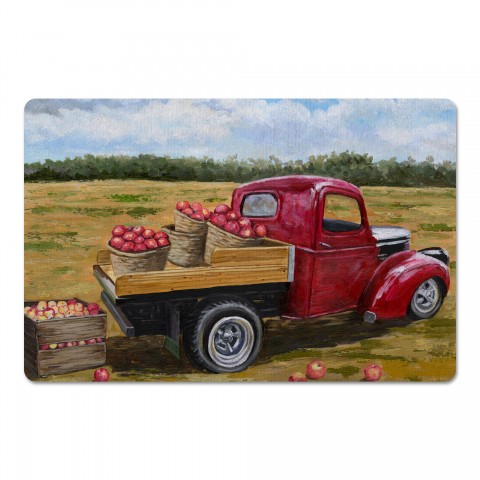 Painted Apple Truck 27x18 Floor Mat