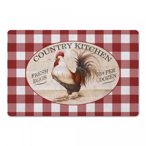 Country Kitchen Painted Chicken 27x18 Floor Mat