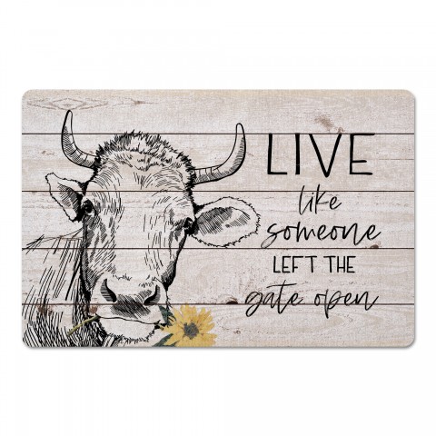 Live Like Someone Left The Gate 27x18 Floor Mat