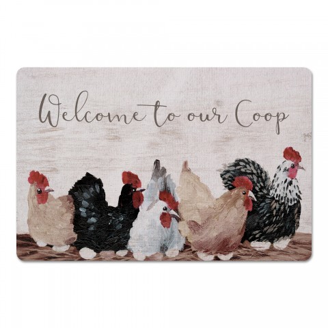 Welcome To Our Coop 27x18 Floor Mat
