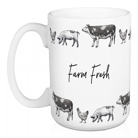 Farm Fresh Animals 15 oz Mug