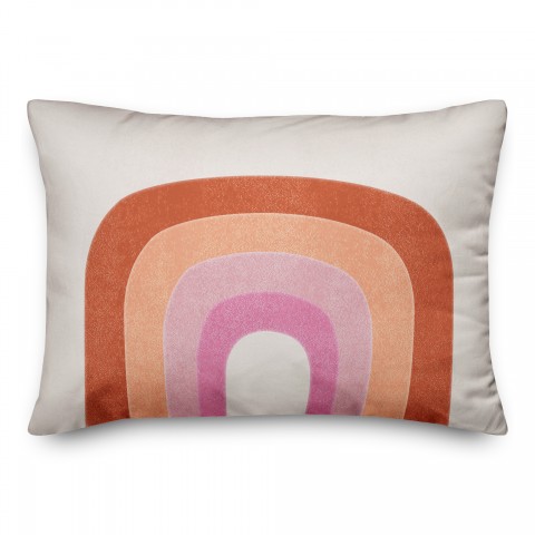 Retro Rainbow 14x20 Spun Poly Pillow