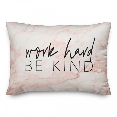 Work Hard 14x20 Spun Poly Pillow