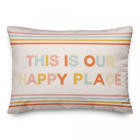Vintage Happy 14x20 Spun Poly Pillow