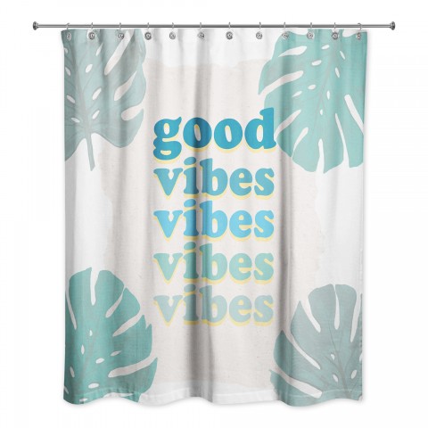 Good Vibes 71x74 Shower Curtain