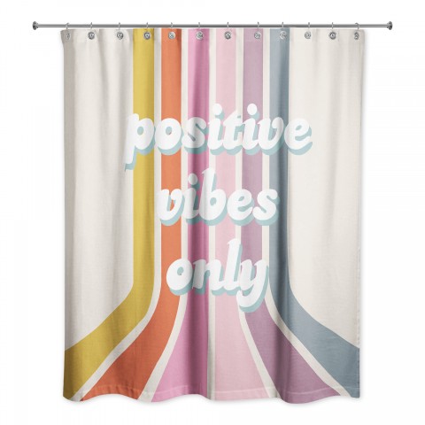 Positive Energy 71x74 Shower Curtain