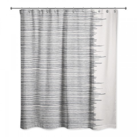 Jagged Line 71x74 Shower Curtain