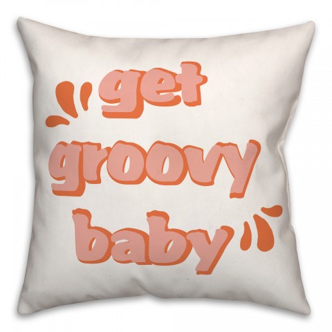 Get Groovy 16x16 Spun Poly Pillow