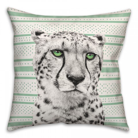 Stripe Cheetah 16x16 Spun Poly Pillow