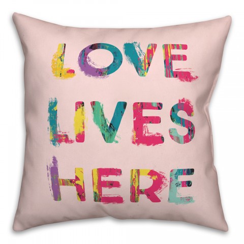 Love Lives 16x16 Spun Poly Pillow