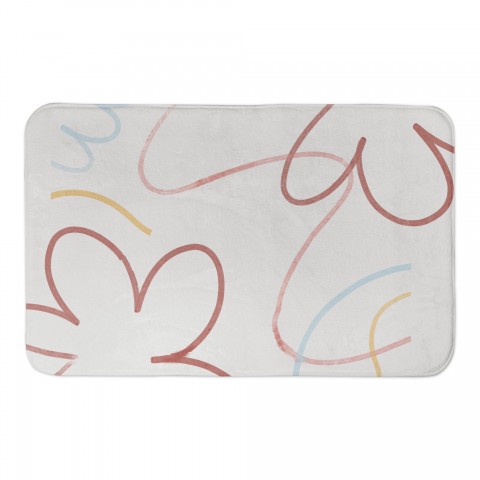 Retro  Flowers 34x21 Bath Mat