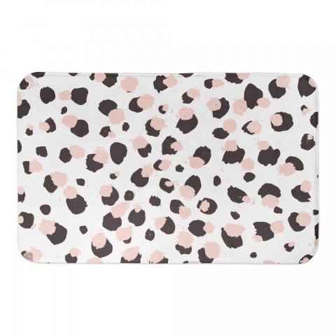 Cheetah  Blush  Black     34x21 Bath Mat