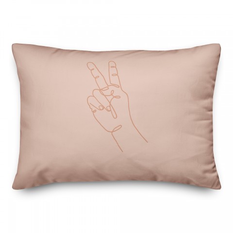 Peace Sign 14x20 Spun Poly Pillow