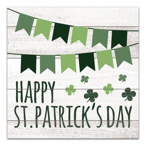 Happy St. Pats Banners 16x16 Canvas Wall Art